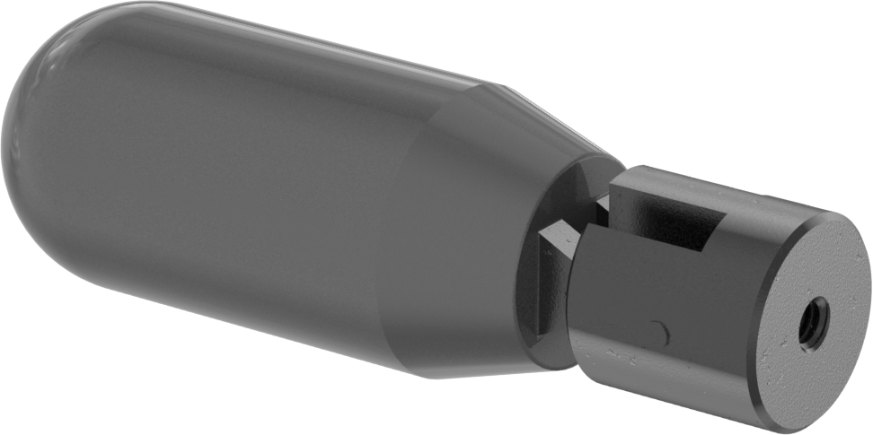 Konik Kol Tutacağı, M4 x 0,7 mm Diş, 50 mm Tutamak Uzunluğu