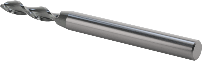 Elmas Benzeri Karbon Kaplı Karbür Uçlu Freze, Kare Uç, 2 Yiv, 3/32" Freze Çapı, 1-1/2" Toplam Uzunluk