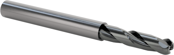 Elmas Benzeri Karbon Kaplı Karbür Uçlu Freze, Bilyalı Uç, 2 Yiv, 5/32" Freze Çapı, 2" Toplam Uzunluk