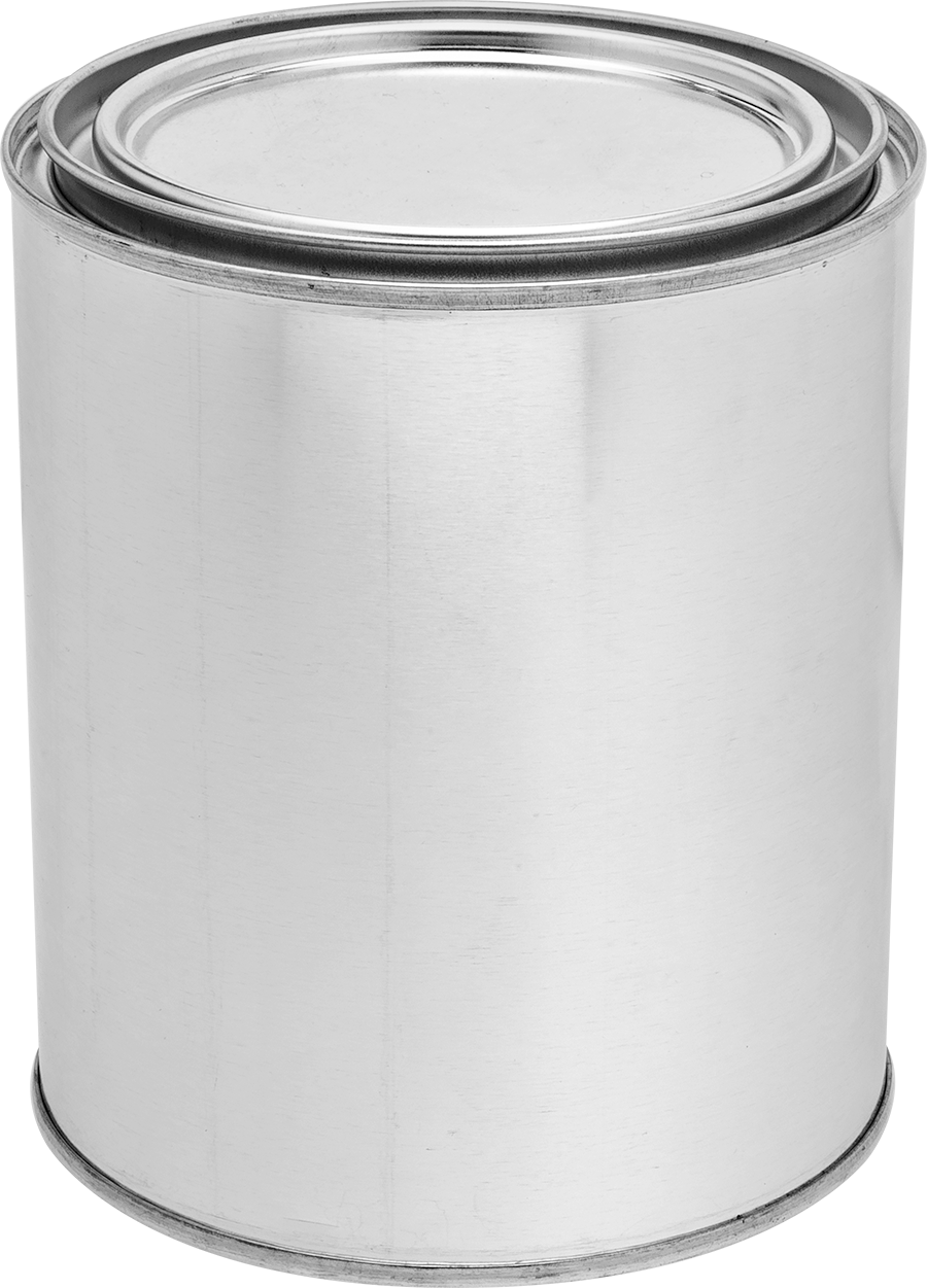 Kulpsuz Kalay Kaplı Çelik Boya Tenekesi, 32 FL oz Kapasite