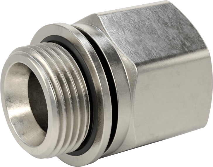 Hassas Aşırı Basınçlı 316 Paslanmaz Çelik Bağlantı Parçası, Düz Adaptör, 1 NPT Dişi x 1 BSPP Erkek