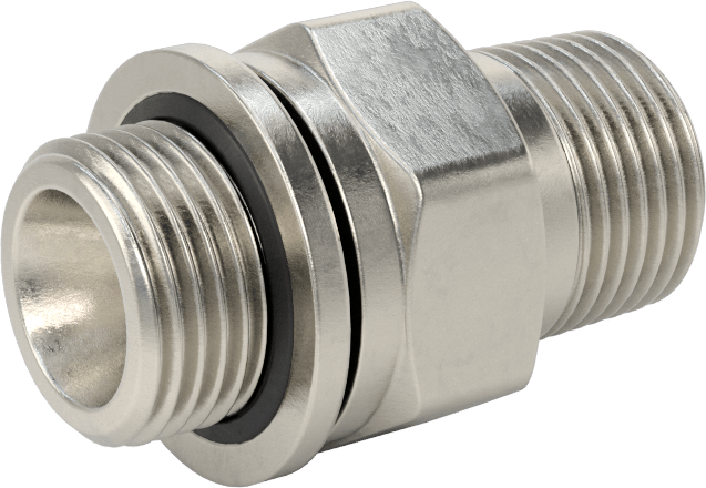 Hassas Aşırı Basınçlı 316 Paslanmaz Çelik Bağlantı Parçası, Düz Adaptör, 3/8 NPT Erkek x 3/8 BSPP Erkek