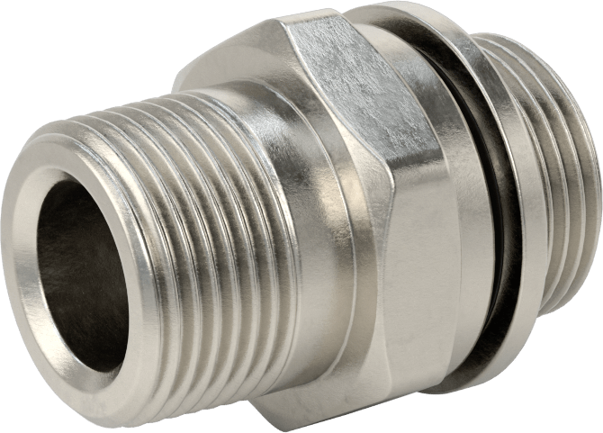 Hassas Aşırı Basınçlı 316 Paslanmaz Çelik Bağlantı Parçası, Düz Adaptör, 3/4 NPT Erkek x 3/4 BSPP Erkek
