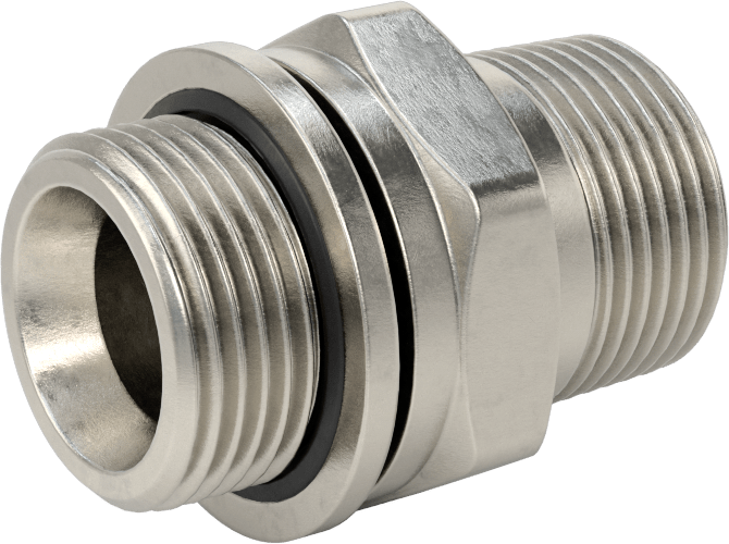 Hassas Aşırı Basınçlı 316 Paslanmaz Çelik Bağlantı Parçası, Düz Adaptör, 3/4 NPT Erkek x 3/4 BSPP Erkek