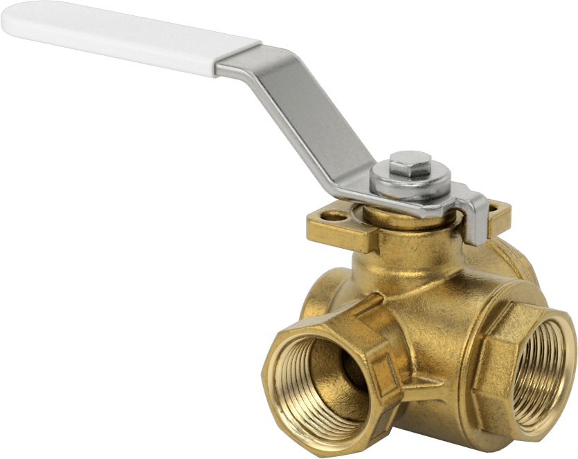 Dişli Yön Değiştirme Valfi, Pirinç Gövde, 3/4 NPT Dişi