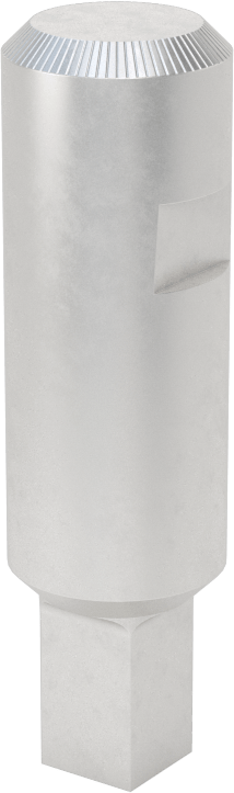 Döner Kare Broş, 1/2" Şaft Çapı, 1/4" Kare Boyut