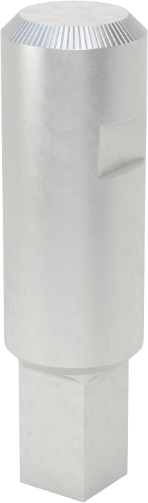 Döner Kare Broş, 1/2" Şaft Çapı, 9/32" Kare Boyutu