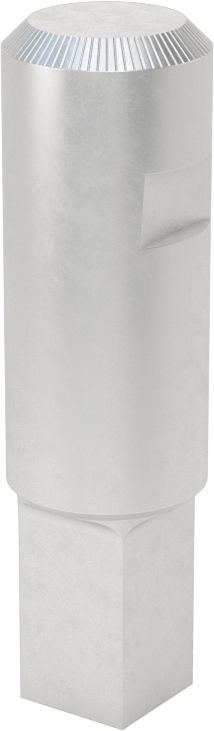 Döner Kare Broş, 1/2" Şaft Çapı, 5/16" Kare Boyut