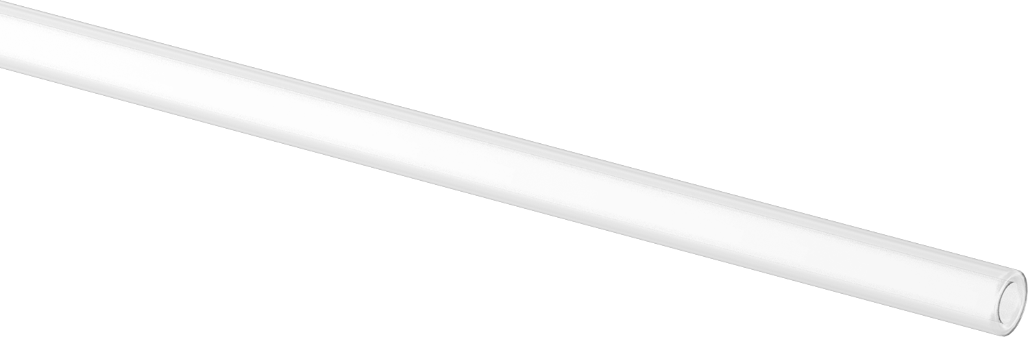 Ultra Yüksek Sıcaklık Kuvars Cam Tüp, 1/4" OD, 12" Uzunluk