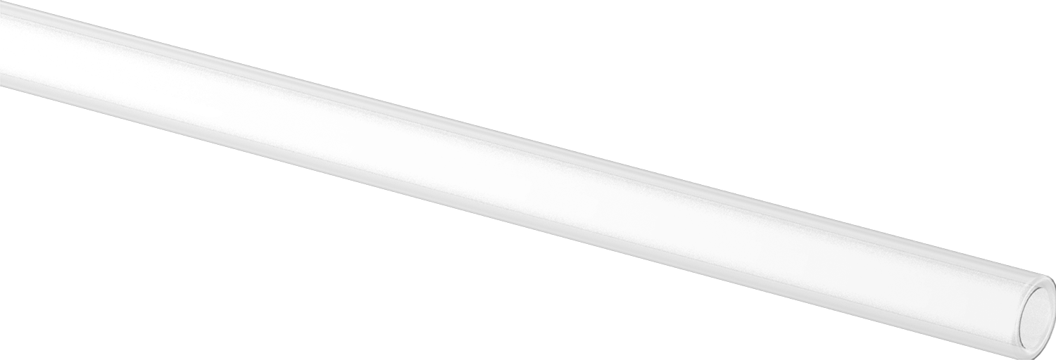 Ultra Yüksek Sıcaklık Kuvars Cam Tüp, 7 mm OD, 5 mm ID, 12" Uzunluk