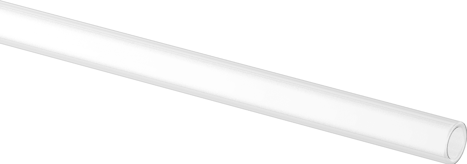 Ultra Yüksek Sıcaklık Kuvars Cam Tüp, 8 mm OD, 6 mm ID, 12" Uzunluk