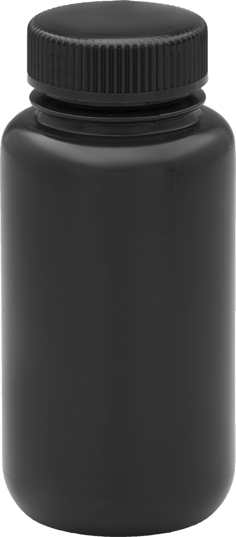 Kahverengi HDPE Plastik Şişe, 8 FL. oz./250 ml Kapasite, 1-3/4" Ağız Dış Çapı