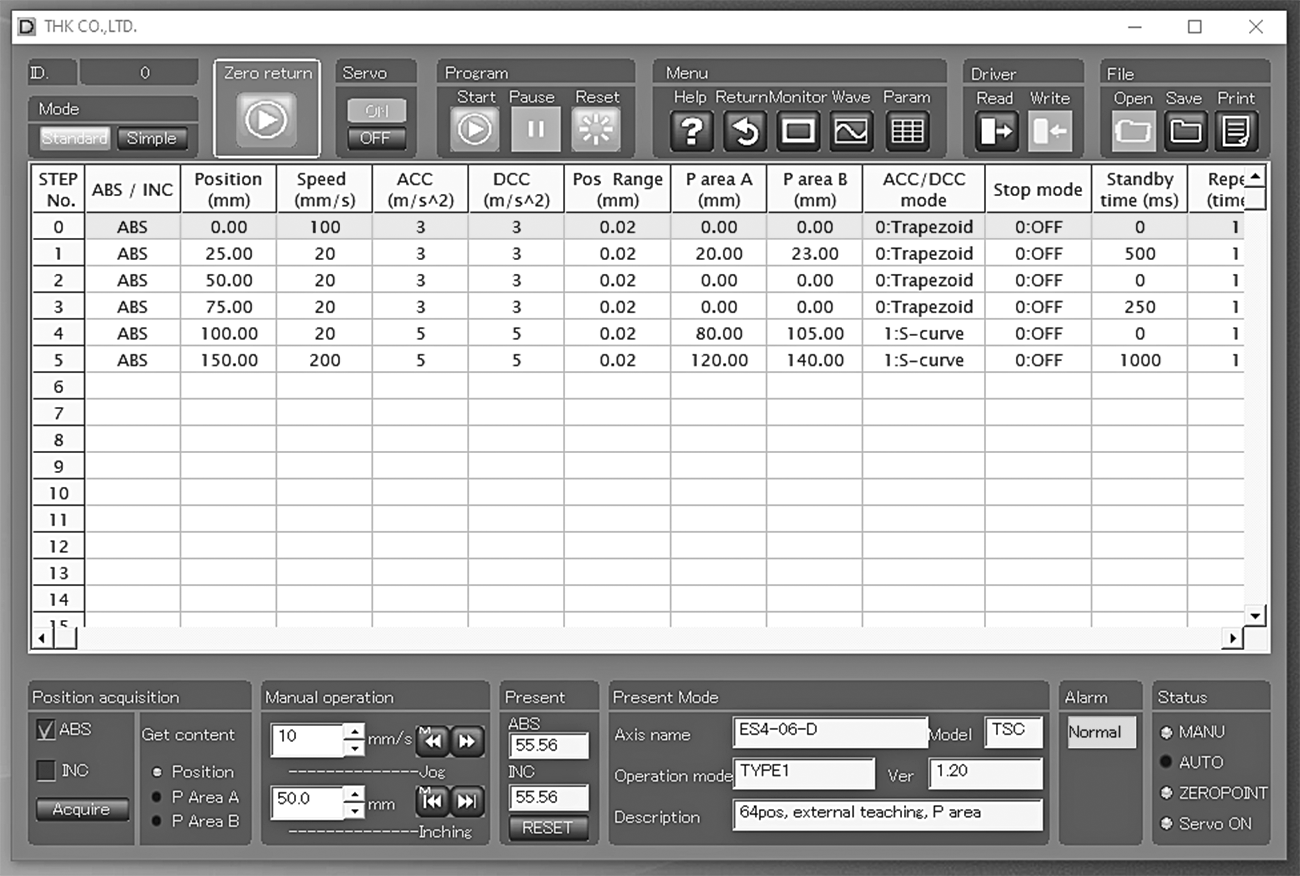 THK D-Step Compatible Software