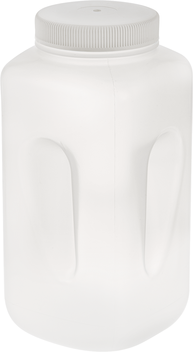 Kavanoz, Polipropilen Plastik, 1 Galon/3775 ml Kapasite, 5-5/8" Genişlik