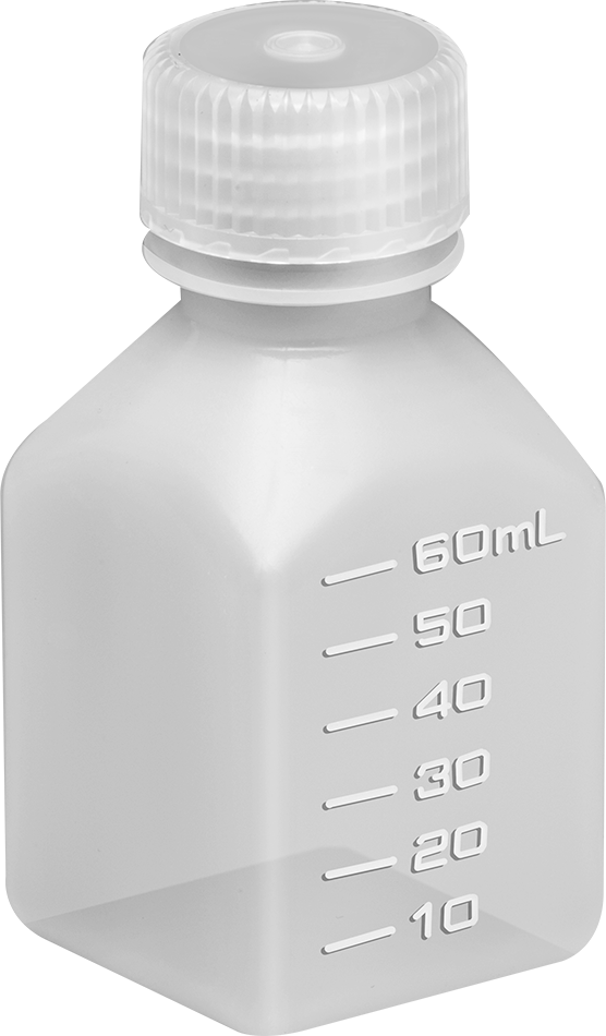 Dereceli Plastik Şişe, HDPE Plastik, 2 FL. oz Kapasite