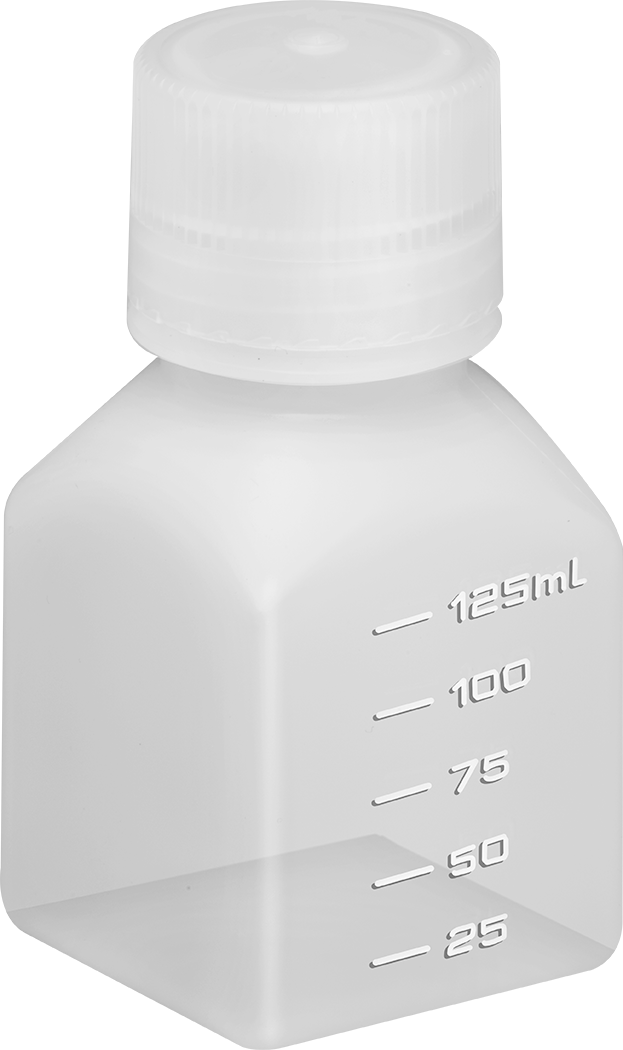 Dereceli Plastik Şişe, HDPE Plastik, 4 FL. oz Kapasite