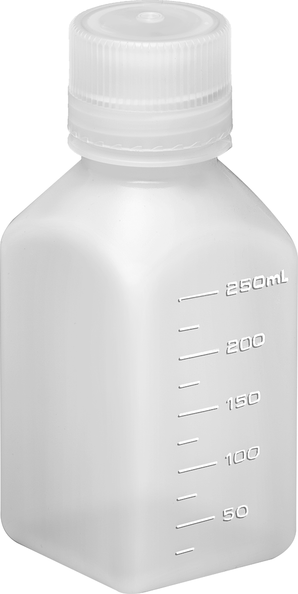 Dereceli Plastik Şişe, HDPE Plastik, 8 FL. oz Kapasite