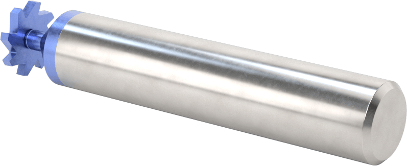 Hızlı Kesim Karbür Anahtar Yuvası Uçlu Freze, AlTiN Kaplamalı, 1/2" Freze Çapı, 1/16" Freze Kalınlığı