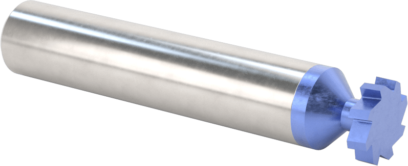 Hızlı Kesim Karbür Anahtar Yuvası Uçlu Freze, AlTiN Kaplamalı, 1/2" Freze Çapı, 1/8" Freze Kalınlığı