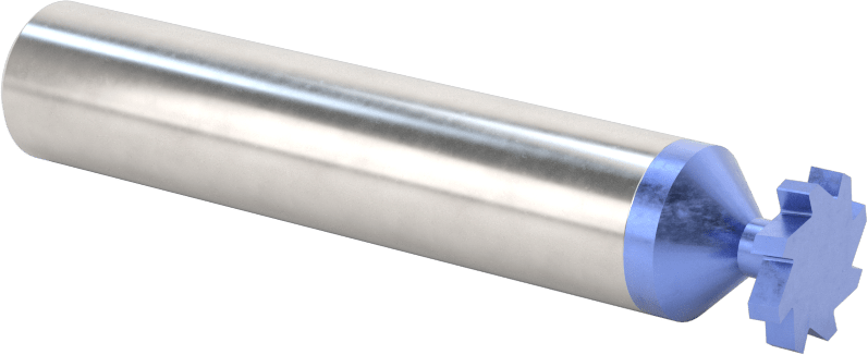 Hızlı Kesim Karbür Anahtar Yuvası Uçlu Freze, AlTiN Kaplamalı, 1/2" Freze Çapı, 3/32" Freze Kalınlığı