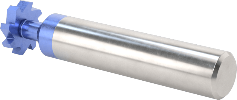 Hızlı Kesim Karbür Anahtar Yuvası Uçlu Freze, AlTiN Kaplamalı, 5/8" Freze Çapı, 1/8" Freze Kalınlığı