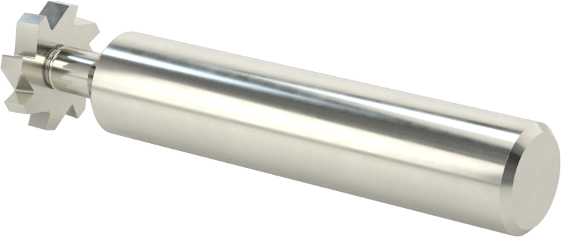 Hızlı Kesim Karbür Anahtar Yuvası Uçlu Freze, Kaplamasız, 5/8" Freze Çapı, 1/8" Freze Kalınlığı