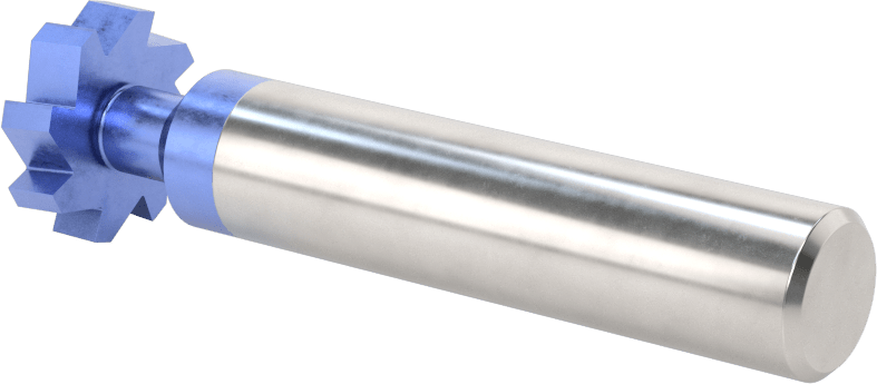 Hızlı Kesim Karbür Anahtar Yuvası Uçlu Freze, AlTiN Kaplamalı, 3/4" Freze Çapı, 3/16" Levha Kalınlığı