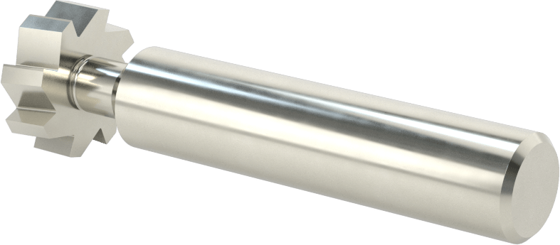 Hızlı Kesim Karbür Anahtar Yuvası Uçlu Freze, Kaplamasız, 3/4" Freze Çapı, 1/4" Freze Kalınlığı