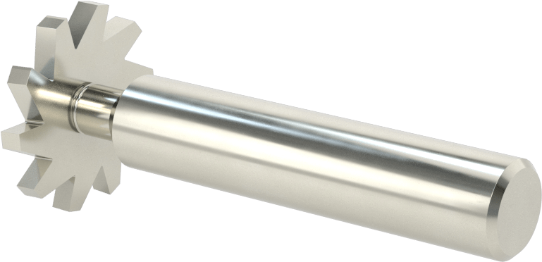 Hızlı Kesim Karbür Anahtar Yuvası Uçlu Freze, Kaplamasız, 1-1/8" Freze Çapı, 1/8" Freze Kalınlığı