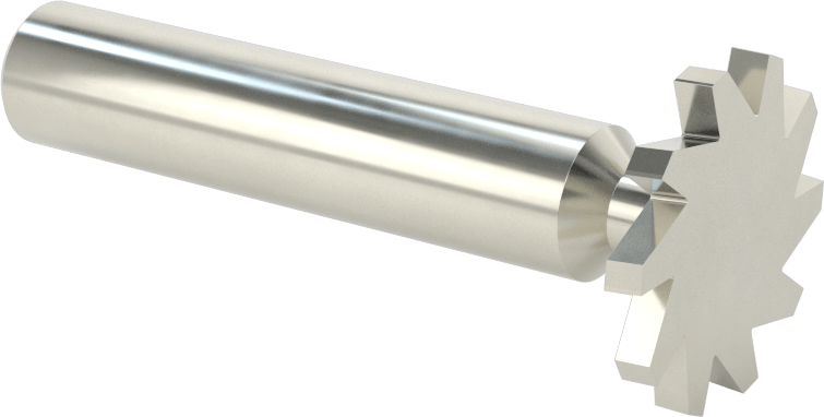 Hızlı Kesim Karbür Anahtar Yuvası Uçlu Freze, Kaplamasız, 1-1/8" Freze Çapı, 1/8" Freze Kalınlığı