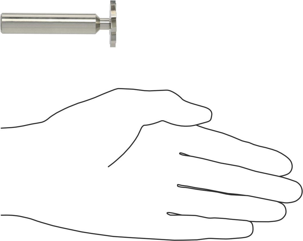 Hızlı Kesim Karbür Anahtar Yuvası Uçlu Freze, Kaplamasız, 1-1/8" Freze Çapı, 1/8" Freze Kalınlığı