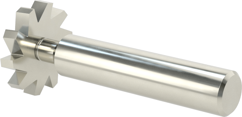 Hızlı Kesim Karbür Anahtar Yuvası Uçlu Freze, Kaplamasız, 1-1/8" Freze Çapı, 3/16" Levha Kalınlığı