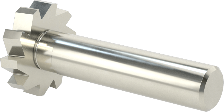 Hızlı Kesim Karbür Anahtar Yuvası Uçlu Freze, Kaplamasız, 1-1/8" Freze Çapı, 1/4" Freze Kalınlığı
