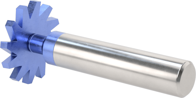 Hızlı Kesim Karbür Anahtar Yuvası Uçlu Freze, AlTiN Kaplamalı, 1-1/4" Freze Çapı, 1/8" Freze Kalınlığı