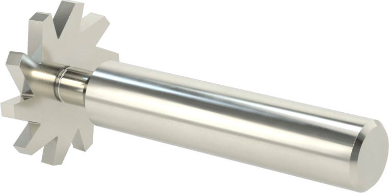 Hızlı Kesim Karbür Anahtar Yuvası Uçlu Freze, Kaplamasız, 1-1/4" Freze Çapı, 1/8" Freze Kalınlığı