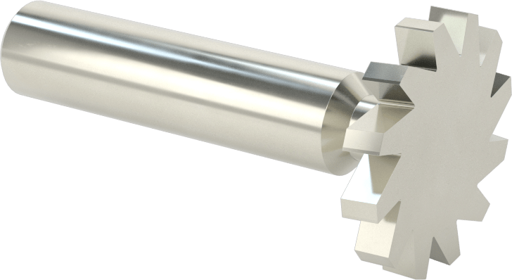 Hızlı Kesim Karbür Anahtar Yuvası Uçlu Freze, Kaplamasız, 1-1/4" Freze Çapı, 3/16" Levha Kalınlığı