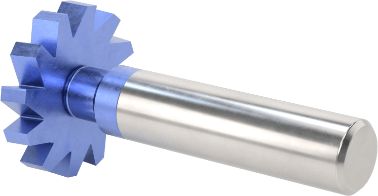 Hızlı Kesim Karbür Anahtar Yuvası Uçlu Freze, AlTiN Kaplamalı, 1-1/4" Freze Çapı, 7/32" Freze Kalınlığı