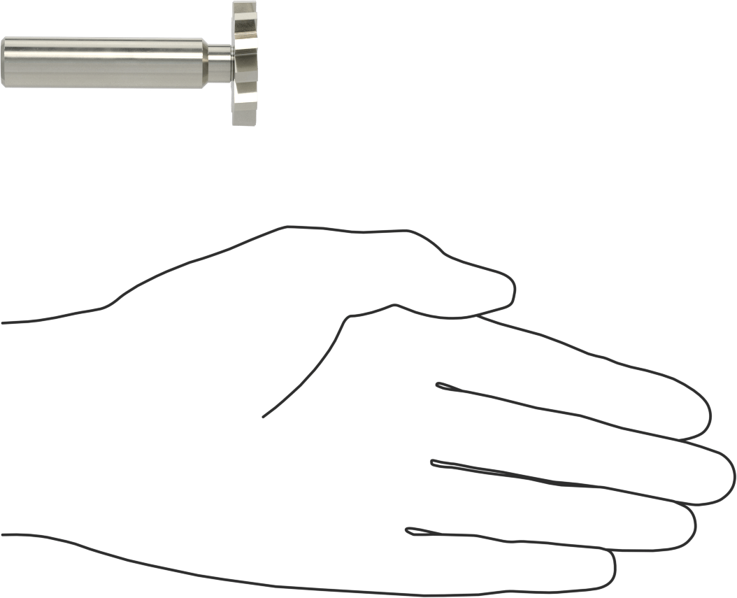 Hızlı Kesim Karbür Anahtar Yuvası Uçlu Freze, Kaplamasız, 1-1/4" Freze Çapı, 7/32" Freze Kalınlığı