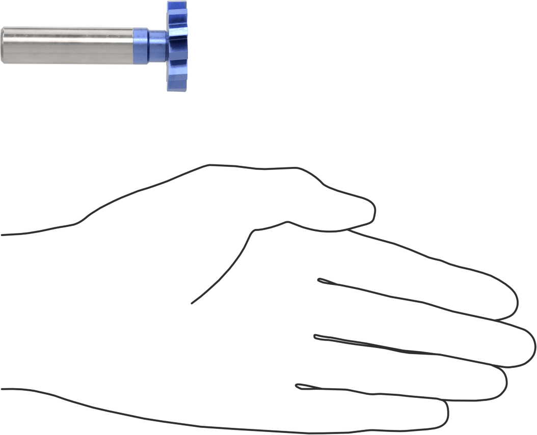 Hızlı Kesim Karbür Anahtar Yuvası Uçlu Freze, AlTiN Kaplamalı, 1-1/4" Freze Çapı, 1/4" Freze Kalınlığı