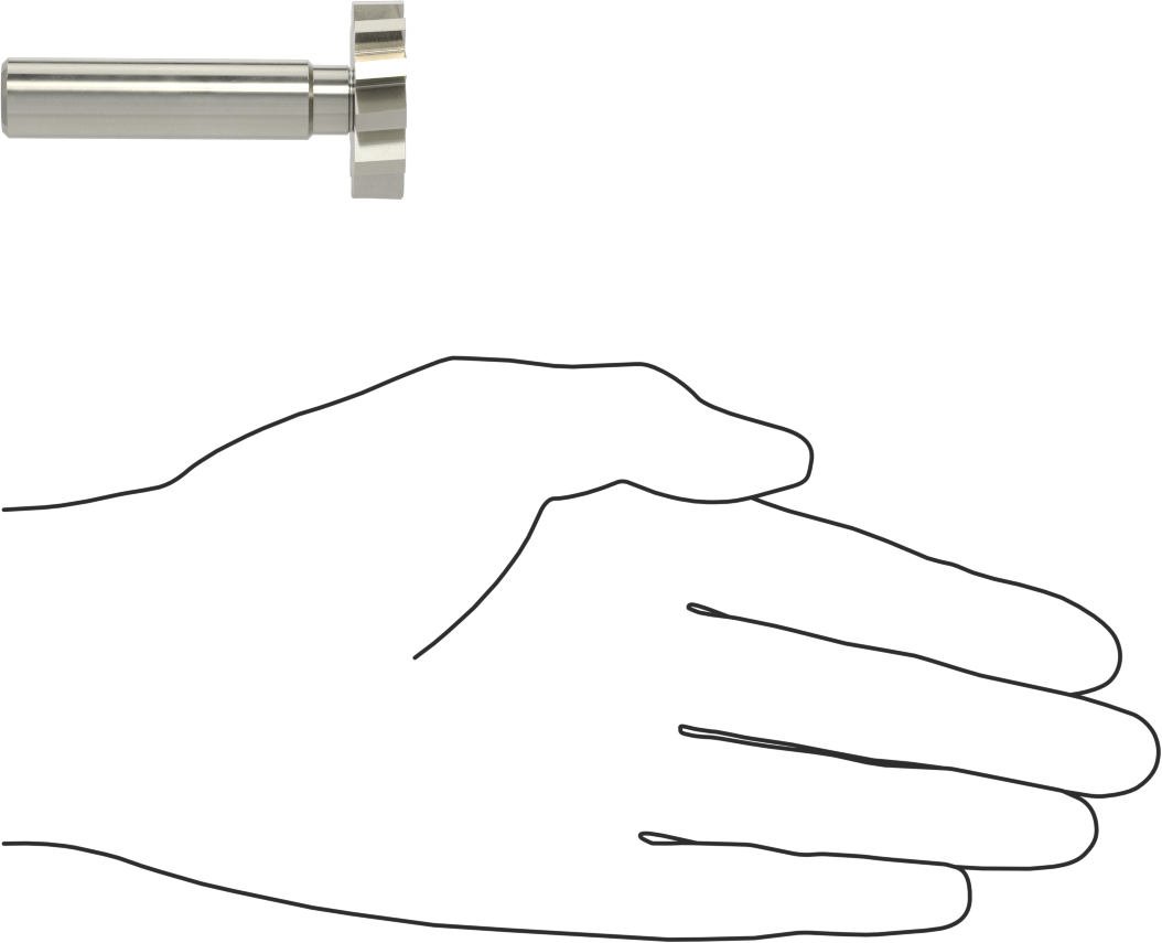 Hızlı Kesim Karbür Anahtar Yuvası Uçlu Freze, Kaplamasız, 1-1/4" Freze Çapı, 5/16" Freze Kalınlığı