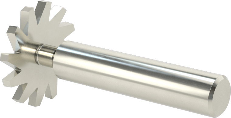 Hızlı Kesim Karbür Anahtar Yuvası Uçlu Freze, Kaplamasız, 1-3/8" Freze Çapı, 1/8" Freze Kalınlığı