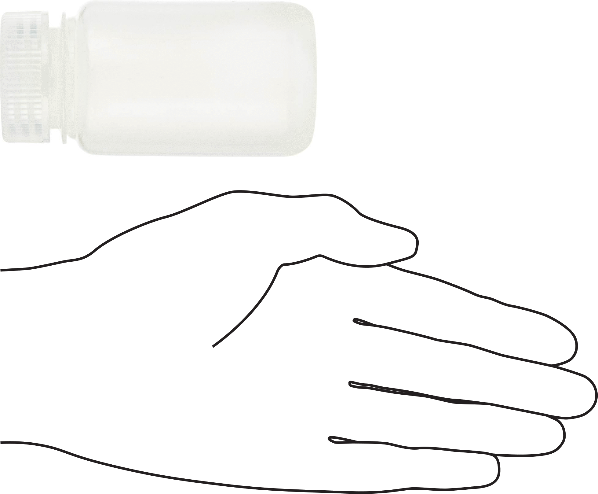 Ağır Kimyasallar için Plastik Şişe, Florlu HDPE, 4 FL. oz/125 ml Kapasite, 3-7/8" Yükseklik