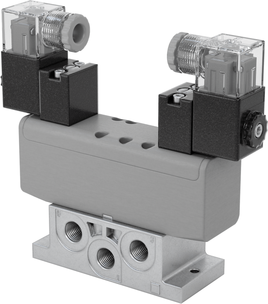 Elektrikli Hava Yön Kontrol Vanası, 5/3 Akış Şeması, Çift Solenoid, 1/4 NPT, 120V AC