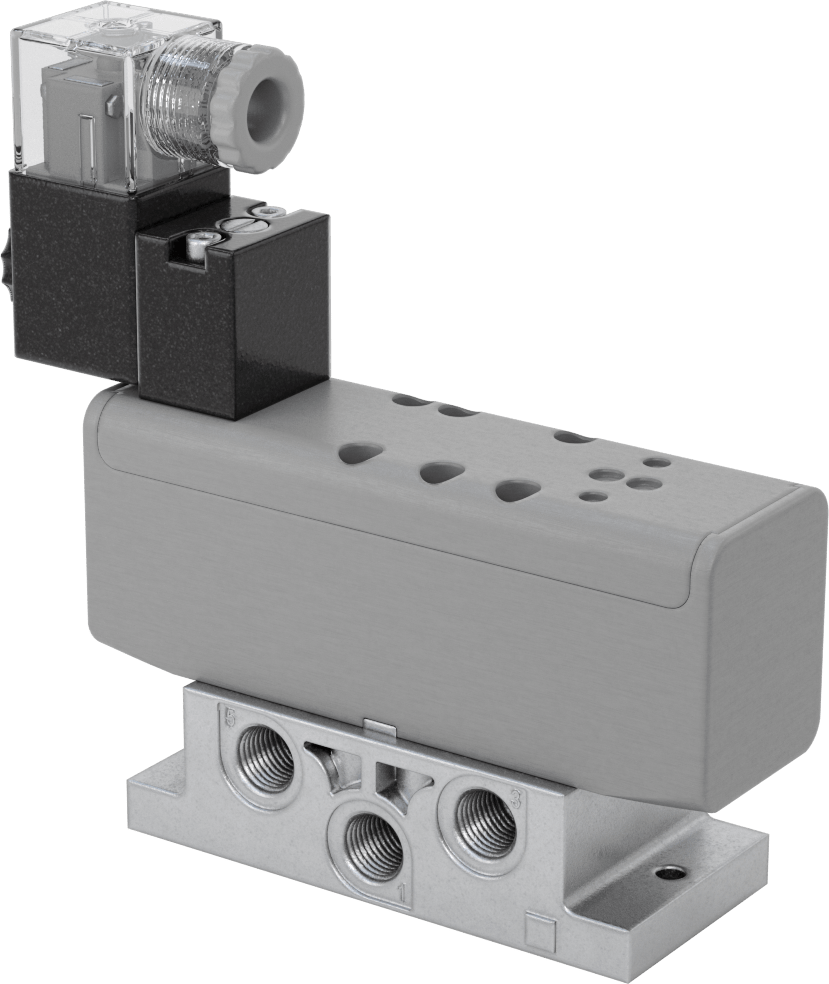 Elektrikli Hava Yön Kontrol Vanası, 5/2 Akış Şeması, Tek Solenoid, 1/4 NPT, 120V AC
