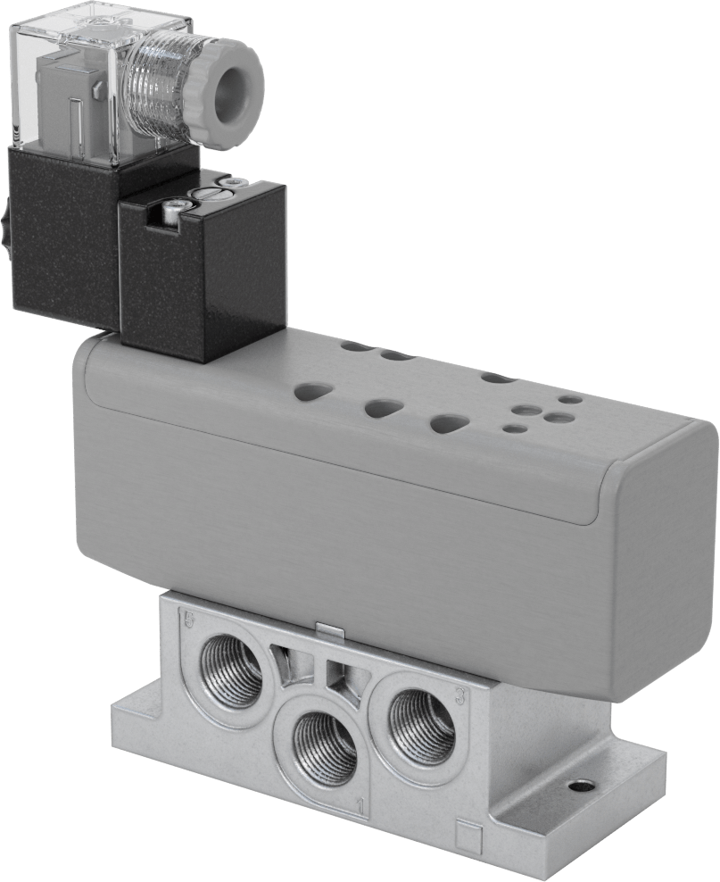 Elektrikli Hava Yön Kontrol Vanası, 5/2 Akış Şeması, Tek Solenoid, 3/8 NPT, 120V AC