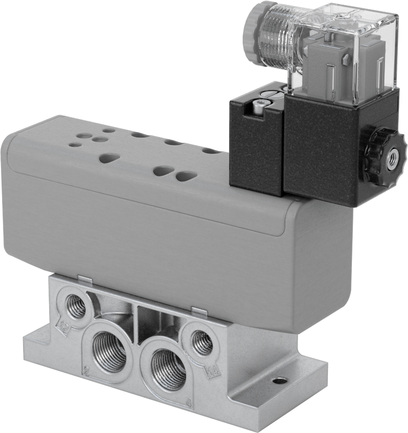 Elektrikli Hava Yön Kontrol Vanası, 5/2 Akış Şeması, Tek Solenoid, 3/8 NPT, 120V AC