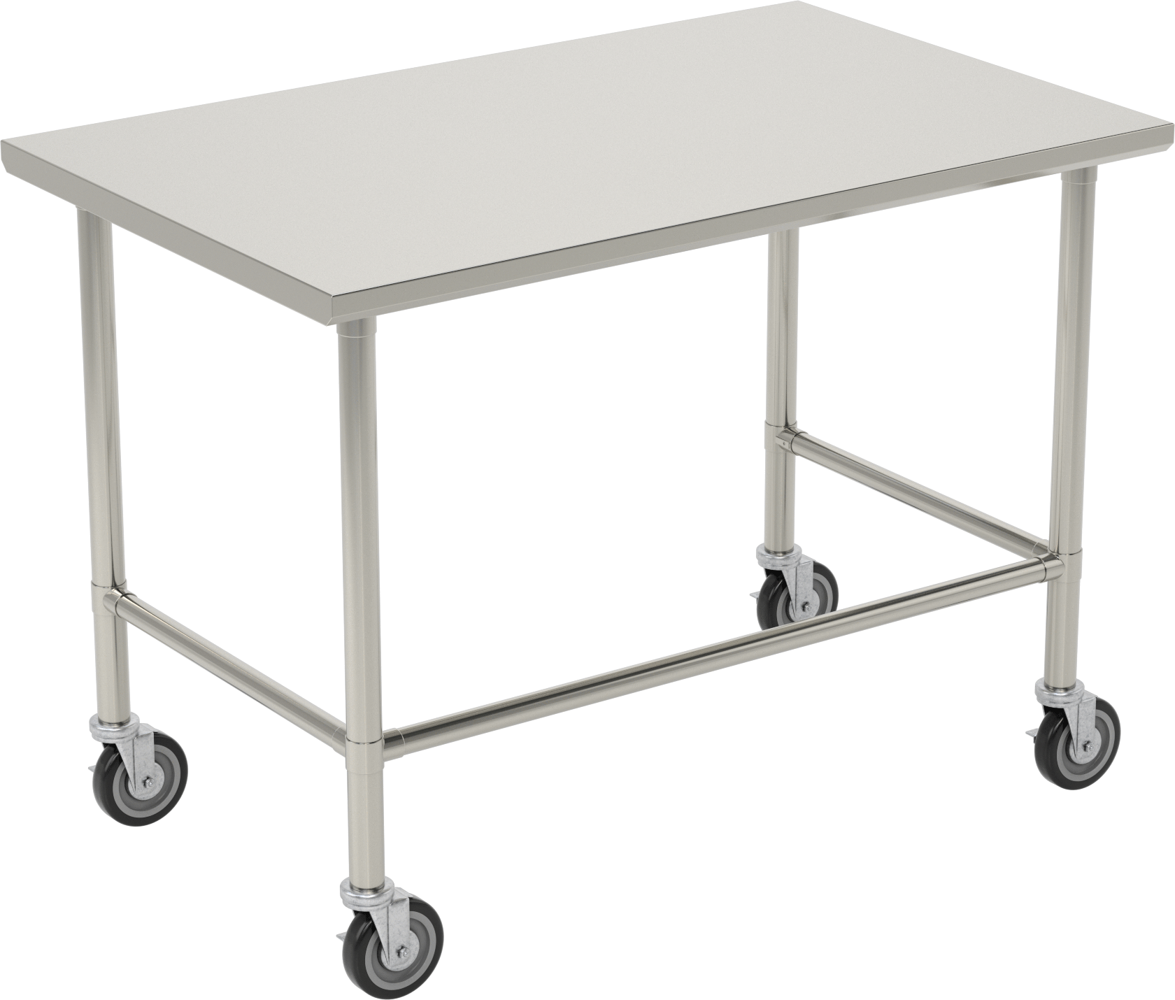 Paslanmaz Çelik Masa, Mobil, 36“ Yükseklik x 48” Genişlik x 30" Derinlik