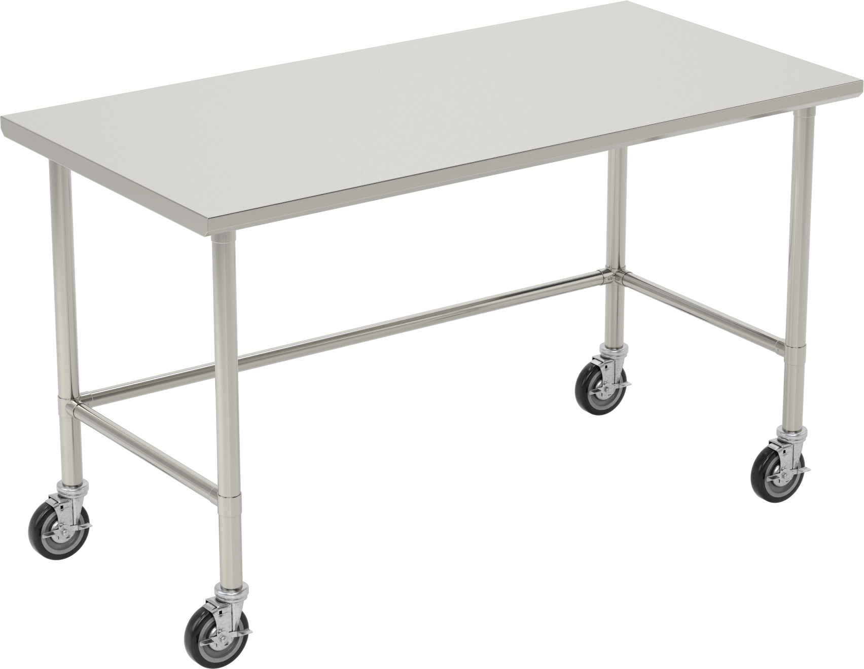 Paslanmaz Çelik Masa, Mobil, 36“ Yükseklik x 60” Genişlik x 30" Derinlik