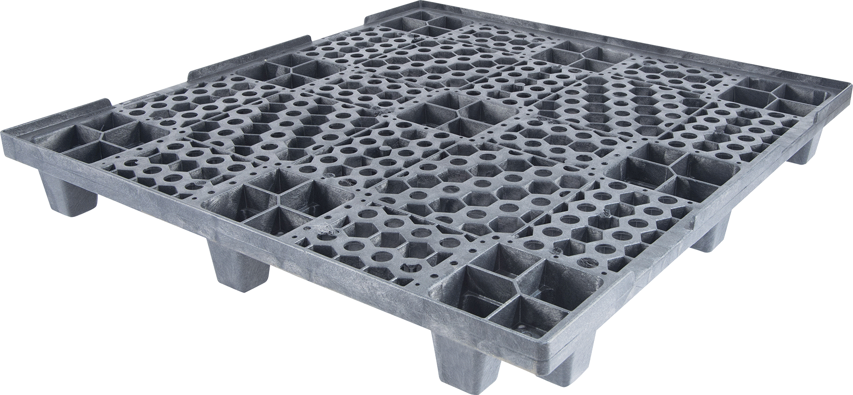 İç İçe Geçen Plastik Palet, Forkliftler ve Palet Jakları için, 45“ x 48” x 6-1/2" Toplam