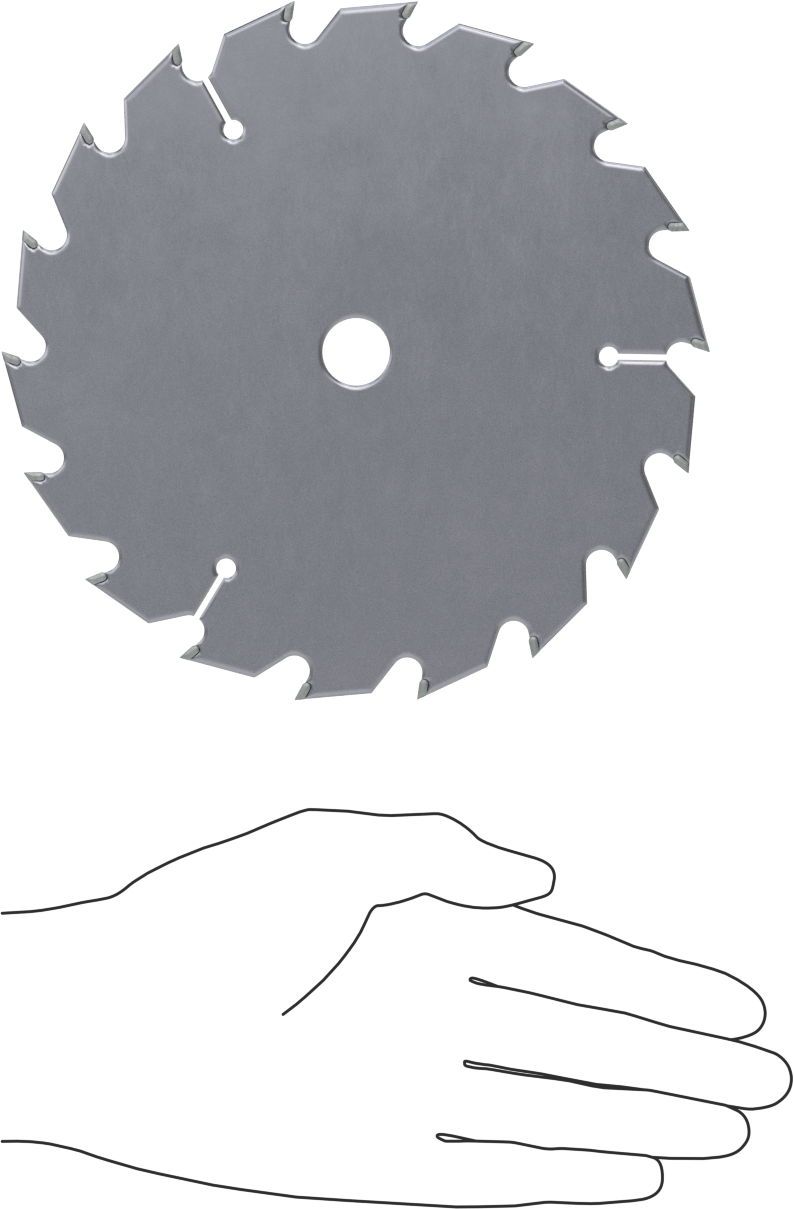 Ahşap için Testere Bıçağı, Dairesel, 6-1/2" Çap, 18 Diş